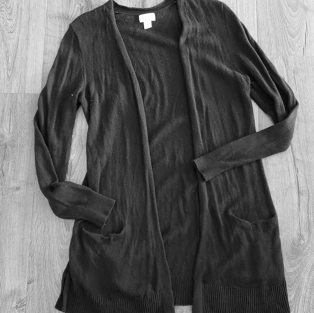 Black Cardigan Sweater